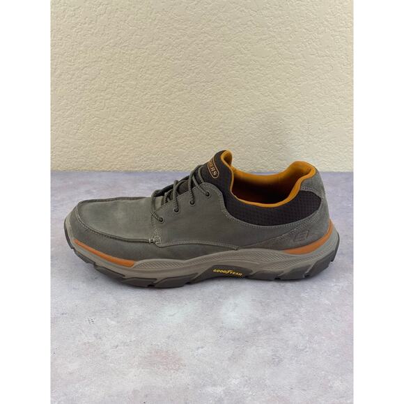 Skechers Relaxed Fit Respected Loleto Bungee Brown Goodyear Shoes Men’s 14 main image 5